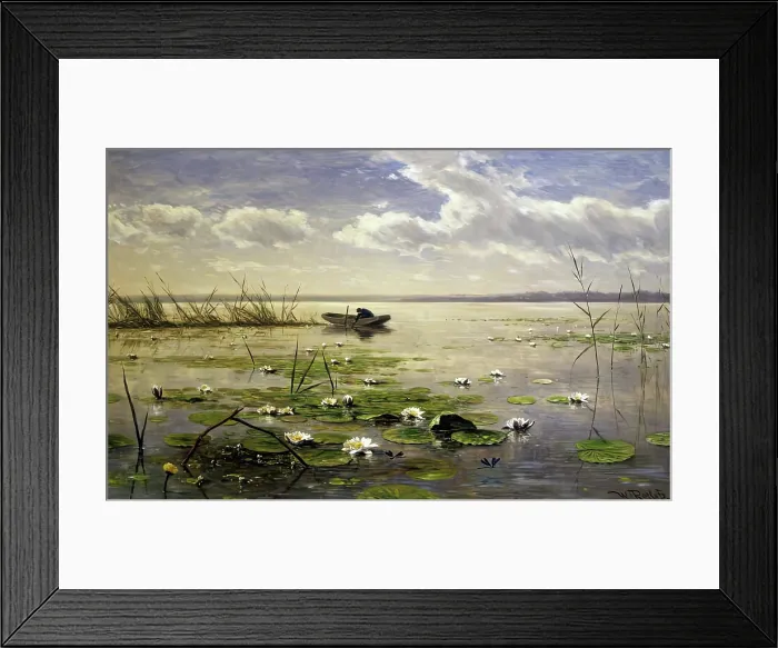 Framed Print : Waterlilies, c1880. Creator: Willem Roelofs Framed Print : Waterlilies, c1880. Creator: Willem Roelofs