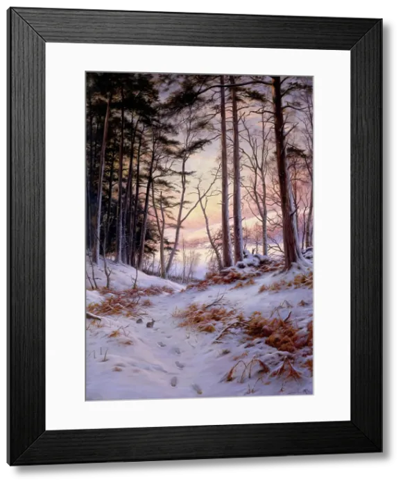 Framed Print : Afterglow, 1912. Creator: Joseph Farquharson Framed Print : Afterglow, 1912. Creator: Joseph Farquharson
