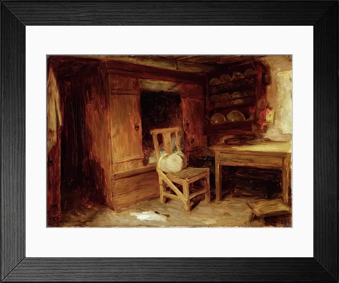Framed Print : A Scottish Interior - The Box Bed, c1874. Creator: Joseph Farquharson Framed Print : A Scottish Interior - The Box Bed, c1874. Creator: Joseph Farquharson
