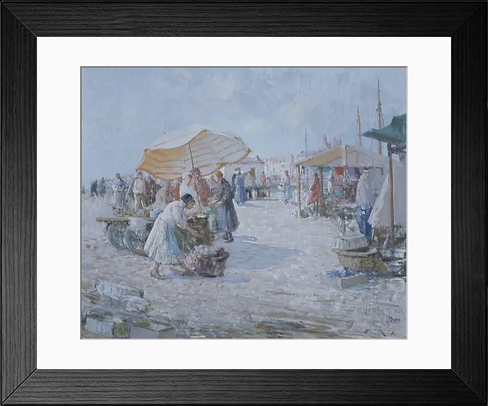Framed Print : Market on the Atlantic Coast, c1890-1940. Creator: William Lee-Hankey Framed Print : Market on the Atlantic Coast, c1890-1940. Creator: William Lee-Hankey