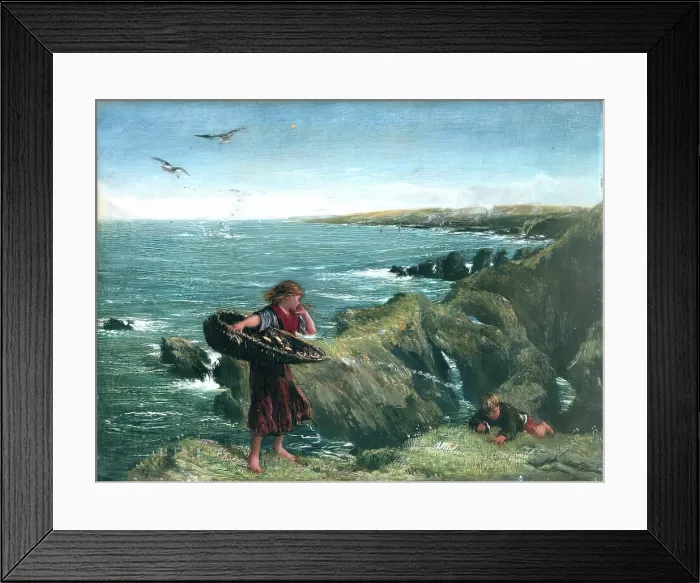 Framed Print : The Mushroom Gatherers, 1878. Creator: James Clarke Hook Framed Print : The Mushroom Gatherers, 1878. Creator: James Clarke Hook