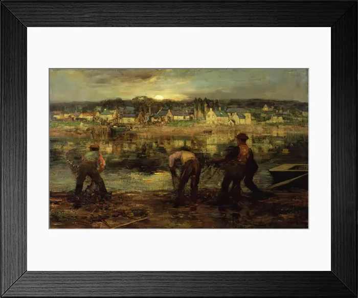 Framed Print : Salmon Fishers on the Dee at Kirkcudbright, c1880s. Creator: William Stewart MacGeorge Framed Print : Salmon Fishers on the Dee at Kirkcudbright, c1880s. Creator: William Stewart MacGeorge