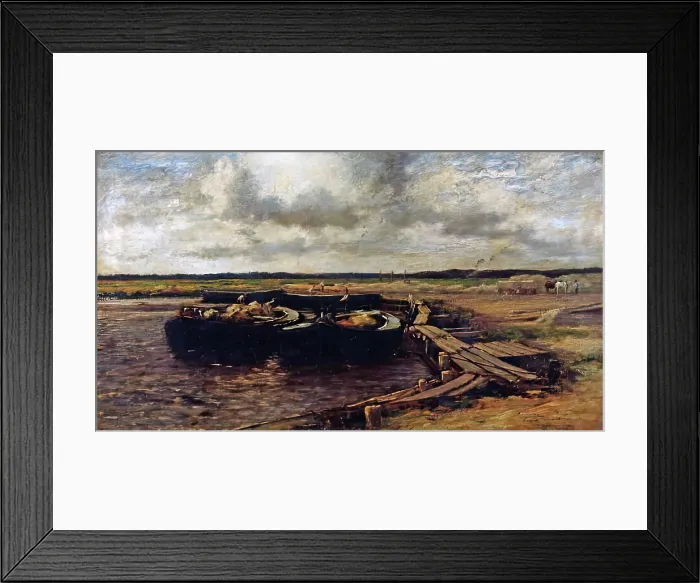 Framed Print : Clay Barges, Norfolk, c1890s. Creator: Leslie Thomson Framed Print : Clay Barges, Norfolk, c1890s. Creator: Leslie Thomson