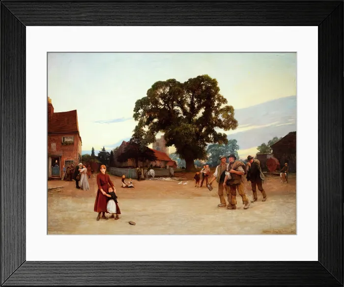 Framed Print : Our Village, 1890. Creator: Hubert von Herkomer Framed Print : Our Village, 1890. Creator: Hubert von Herkomer