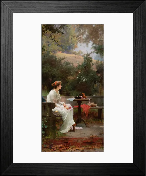 Framed Print : Welcome Footsteps, 1898. Creator: Marcus Stone Framed Print : Welcome Footsteps, 1898. Creator: Marcus Stone