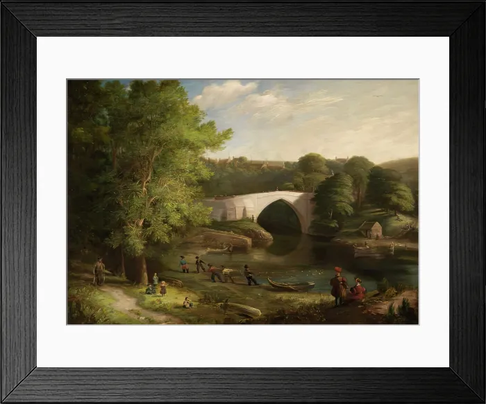 Framed Print : View of The Brig of Balgownie, Old Aberdeen, c1830-40. Creator: Unknown Framed Print : View of The Brig of Balgownie, Old Aberdeen, c1830-40. Creator: Unknown