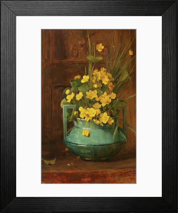 Framed Print : Marsh Marigolds, 1878. Creator: George Reid Framed Print : Marsh Marigolds, 1878. Creator: George Reid