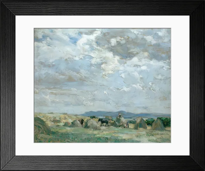 Framed Print : Haytime, Midlothian, 1908. Creator: John Campbell Mitchell Framed Print : Haytime, Midlothian, 1908. Creator: John Campbell Mitchell