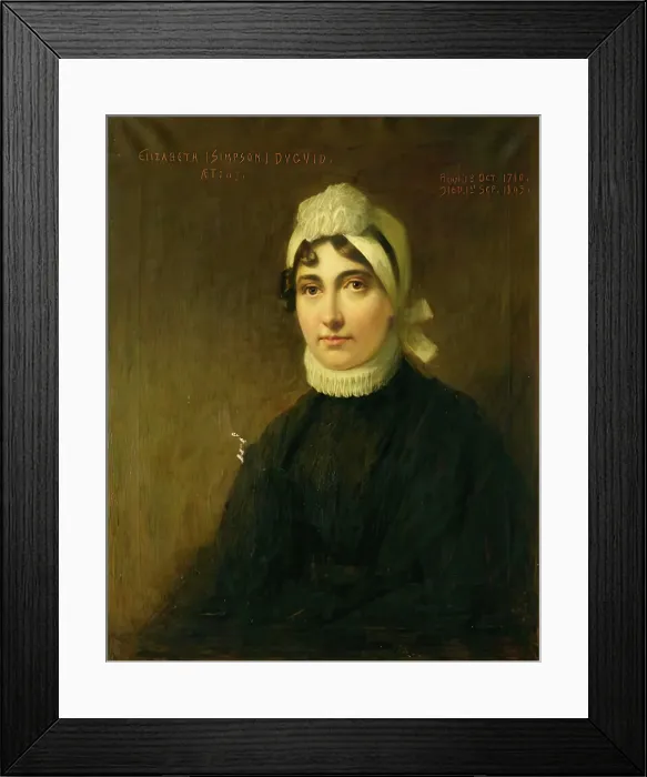 Framed Print : Mrs Elizabeth Duguid (Posthumous Portrait), 1870. Creator: George Reid Framed Print : Mrs Elizabeth Duguid (Posthumous Portrait), 1870. Creator: George Reid