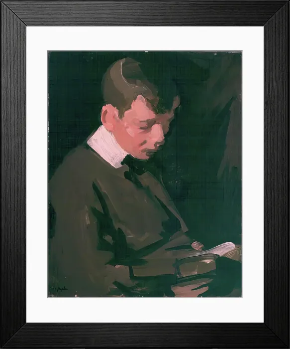 Framed Print : Boy Reading, c1903. Creator: Samuel John Peploe Framed Print : Boy Reading, c1903. Creator: Samuel John Peploe