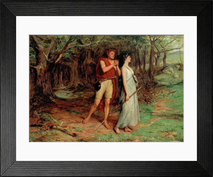 Framed Print : Silvius and Phoebe, 1872. Creator: John Pettie Framed Print : Silvius and Phoebe, 1872. Creator: John Pettie