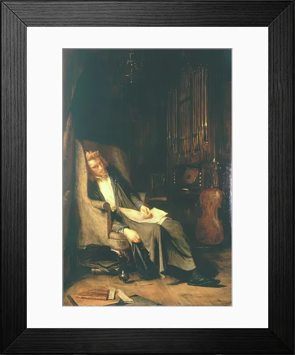 Framed Print : A Musician's Reverie, c1880s. Creator: John Pettie. A Musician's Reverie, c1880s. Creator: John Pettie Framed Print : A Musician's Reverie, c1880s. Creator: John Pettie. A Musician's Reverie, c1880s. Creator: John Pettie