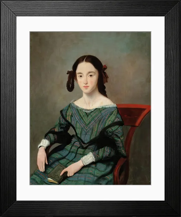 Framed Print : Girl in a Tartan Dress, c1840. Creator: Unknown Framed Print : Girl in a Tartan Dress, c1840. Creator: Unknown