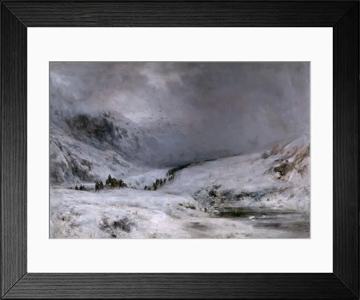Framed Print : Passage of Montrose's Army Through Glencoe (Legend of Montrose), 1876. Creator: George Reid. Passage of Montrose's Army Through Glencoe (Legend of Montrose), 1876 Framed Print : Passage of Montrose's Army Through Glencoe (Legend of Montrose), 1876. Creator: George Reid. Passage of Montrose's Army Through Glencoe (Legend of Montrose), 1876