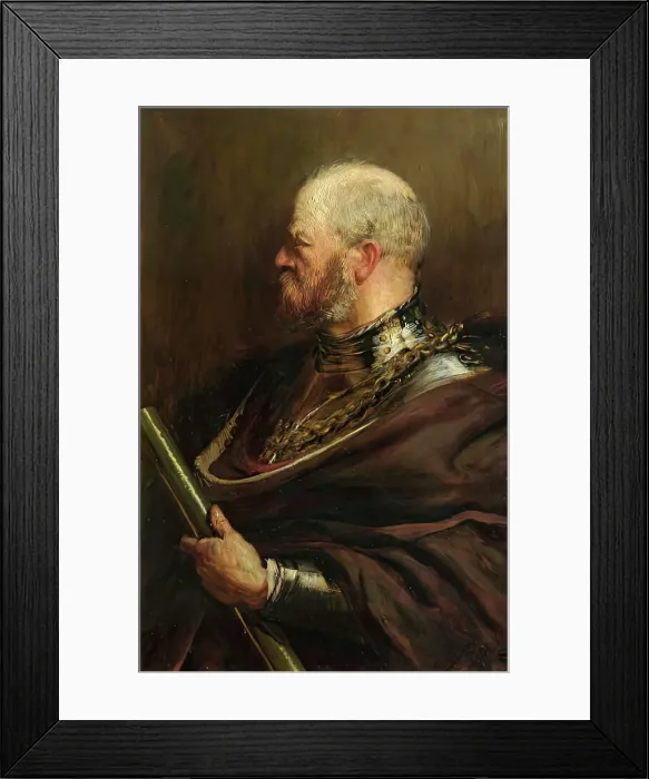Framed Print : The Warrior - Self Portrait In 16th Century Armour, c1881. Creator: John Pettie Framed Print : The Warrior - Self Portrait In 16th Century Armour, c1881. Creator: John Pettie