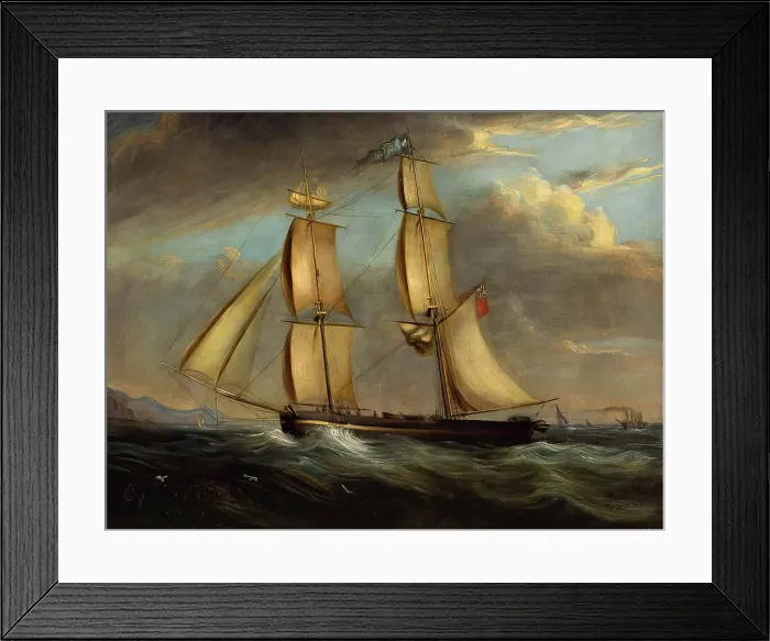 Framed Print : The Brig Manly, 1834. Creator: John Phillip. The Brig Manly, 1834. Creator: John Phillip Framed Print : The Brig Manly, 1834. Creator: John Phillip. The Brig Manly, 1834. Creator: John Phillip