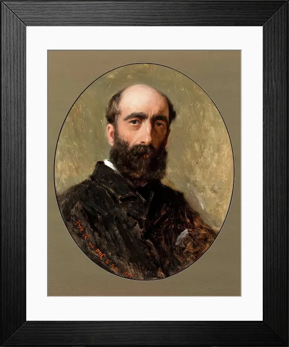 Framed Print : Philip H. Calderon RA, 1881. Creator: George Reid Framed Print : Philip H. Calderon RA, 1881. Creator: George Reid