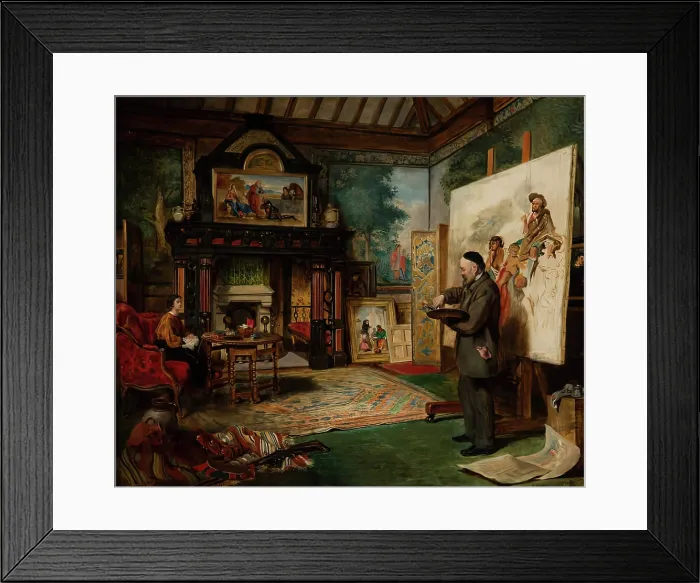 Framed Print : John Phillip in his Studio, 1863-64. Creator: John Ballantyne Framed Print : John Phillip in his Studio, 1863-64. Creator: John Ballantyne