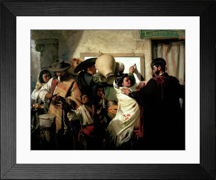 Framed Print : La Loteria Nacional, 1860-1866. Creator: John Phillip Framed Print : La Loteria Nacional, 1860-1866. Creator: John Phillip