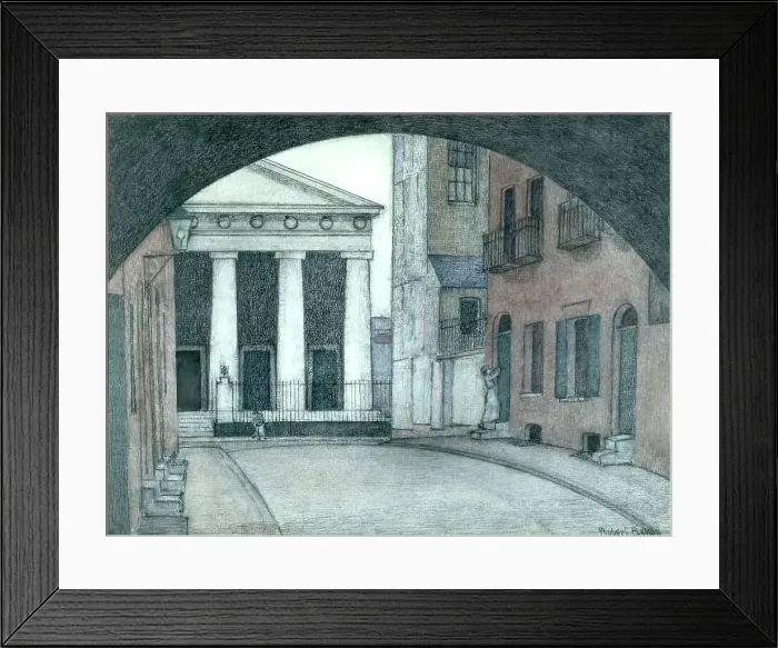 Framed Print : An Old London Church, 1900-1924. Creator: Robert Polhill Bevan Framed Print : An Old London Church, 1900-1924. Creator: Robert Polhill Bevan