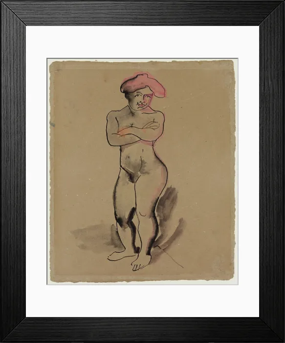 Framed Print : Standing Female Nude, c1910. Creator: Max Pechstein Framed Print : Standing Female Nude, c1910. Creator: Max Pechstein