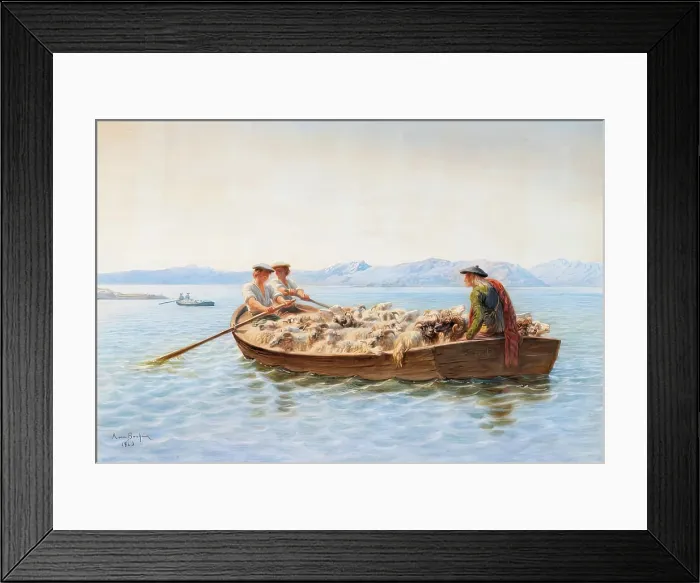 Framed Print : Changing Pastures, 1863. Creator: Rosa Bonheur Framed Print : Changing Pastures, 1863. Creator: Rosa Bonheur