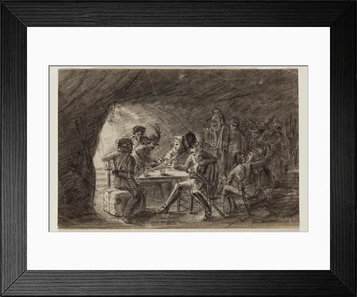 Framed Print : Scene with Bandit, between late 18th and mid-19th century. Creator: Hippolyte Lecomte Framed Print : Scene with Bandit, between late 18th and mid-19th century. Creator: Hippolyte Lecomte