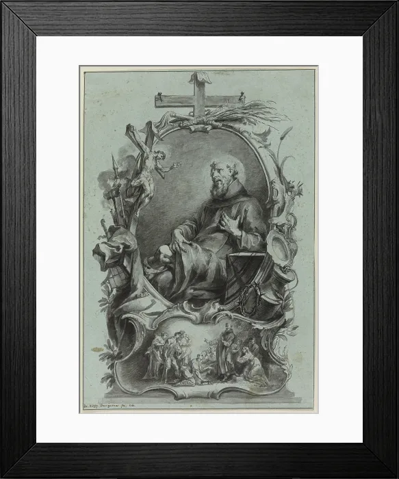Framed Print : Saint Bernard of Clairvaux, 1760. Creator: Johann Wolfgang Baumgartner Framed Print : Saint Bernard of Clairvaux, 1760. Creator: Johann Wolfgang Baumgartner