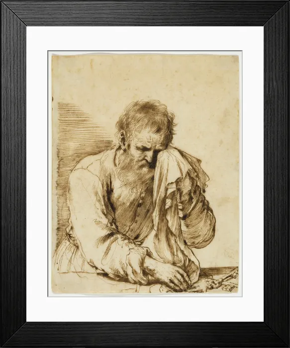 Framed Print : Saint Peter Weeping with Keys, between early and mid-17th century. Creator: Guercino Framed Print : Saint Peter Weeping with Keys, between early and mid-17th century. Creator: Guercino