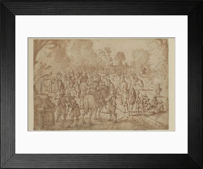 Framed Print : Soldiers Resting, between late 16th and early 17th century. Creator: Unknown Flemish; After Sebastian Vrancx Flemish, 1573-1647 Framed Print : Soldiers Resting, between late 16th and early 17th century. Creator: Unknown Flemish; After Sebastian Vrancx Flemish, 1573-1647