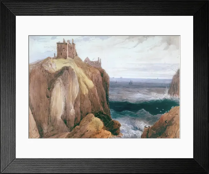 Framed Print : Dunnottar Castle, Kincardineshire, c1822. Creator: William Daniell Framed Print : Dunnottar Castle, Kincardineshire, c1822. Creator: William Daniell