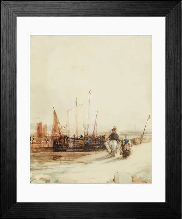 Framed Print : A Coast Scene, 1850-1864. Creator: William Dyce Framed Print : A Coast Scene, 1850-1864. Creator: William Dyce