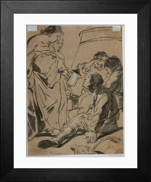 Framed Print : Mary Magdalen at the Tomb of Christ, 17th century. Creator: Leonard Bramer Framed Print : Mary Magdalen at the Tomb of Christ, 17th century. Creator: Leonard Bramer