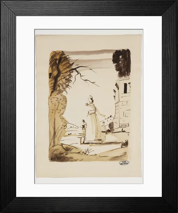 Framed Print : Woman in a Long Robe, between 1880 and 1954. Creator: Andre Derain Framed Print : Woman in a Long Robe, between 1880 and 1954. Creator: Andre Derain