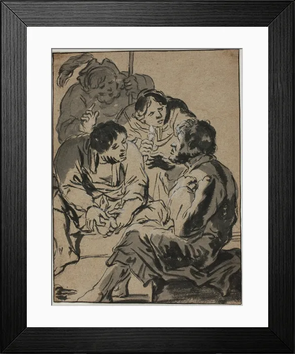 Framed Print : Denial of St. Peter, between 1596 and 1674. Creator: Leonard Bramer Framed Print : Denial of St. Peter, between 1596 and 1674. Creator: Leonard Bramer