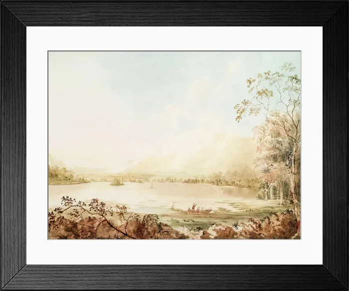 Framed Print : Derwent Water, 1793. Creators: Unknown, Paul Sandby Framed Print : Derwent Water, 1793. Creators: Unknown, Paul Sandby