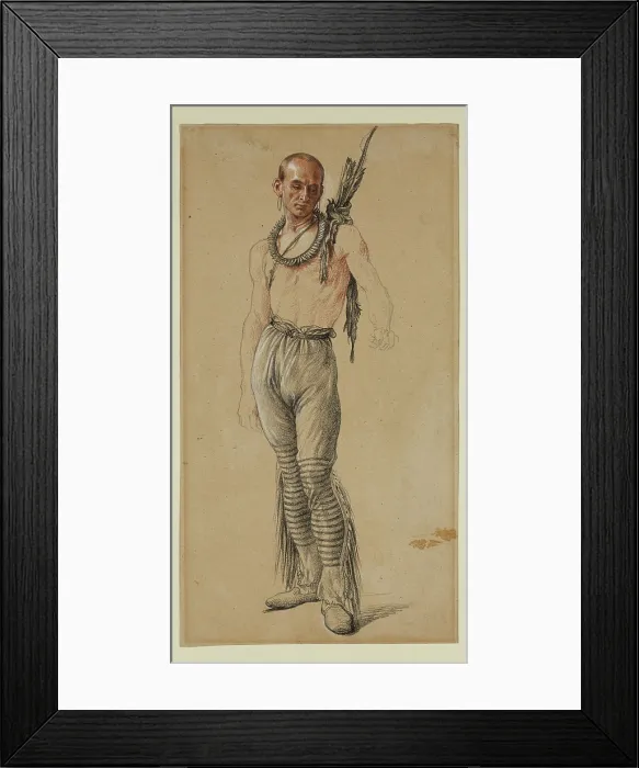 Framed Print : Indian Warrior, between 1829 and 1894. Creator: Jules Emile Saintin Framed Print : Indian Warrior, between 1829 and 1894. Creator: Jules Emile Saintin