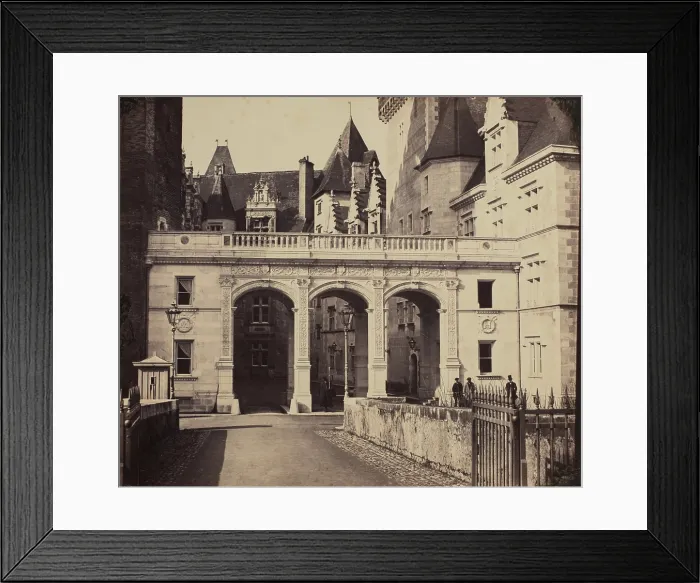 Framed Print : East Entrance, Chateau de Pau, between 1864 and 1900. Creator: M. Pacault Framed Print : East Entrance, Chateau de Pau, between 1864 and 1900. Creator: M. Pacault