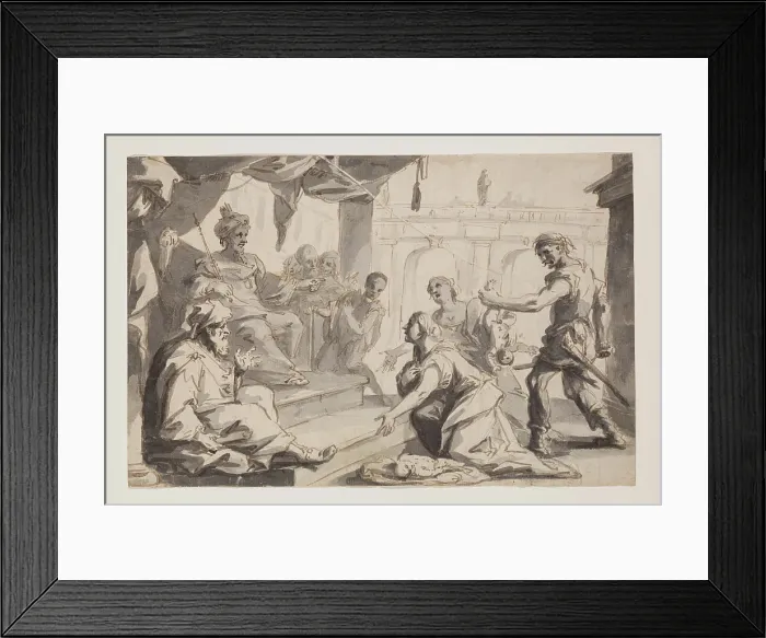 Framed Print : Judgment of Solomon, between 1711 and 1780. Creator: Giovanni Battista Marcola Framed Print : Judgment of Solomon, between 1711 and 1780. Creator: Giovanni Battista Marcola