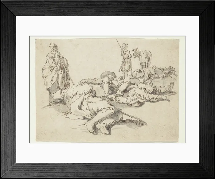 Framed Print : Soldiers Resting, c1640. Creator: Abraham Bloemaert Framed Print : Soldiers Resting, c1640. Creator: Abraham Bloemaert