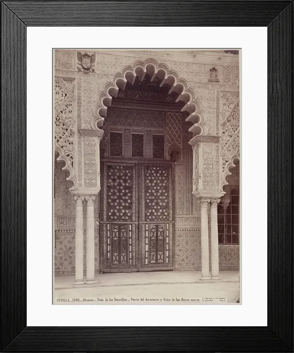 Framed Print : Doorway of the Alcazar, Seville, c1885. Creator: Juan Laurent Framed Print : Doorway of the Alcazar, Seville, c1885. Creator: Juan Laurent