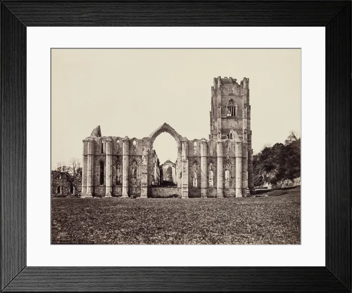 Framed Print : Fountains Abbey, between 1870 and 1880. Creator: Francis Frith Framed Print : Fountains Abbey, between 1870 and 1880. Creator: Francis Frith