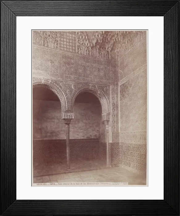 Framed Print : Interior of the Alhambra, Granada, c1885. Creator: Juan Laurent Framed Print : Interior of the Alhambra, Granada, c1885. Creator: Juan Laurent