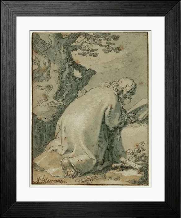 Framed Print : Saintly Hermit, c1612. Creator: Abraham Bloemaert Framed Print : Saintly Hermit, c1612. Creator: Abraham Bloemaert