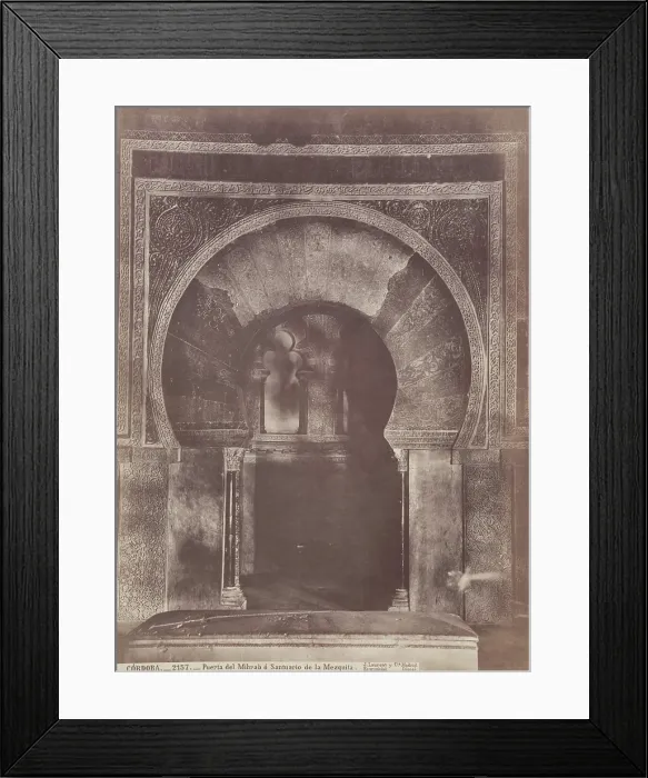 Framed Print : Entrance to Mihrab, Cordoba Cathedral, c1885. Creator: Juan Laurent Framed Print : Entrance to Mihrab, Cordoba Cathedral, c1885. Creator: Juan Laurent