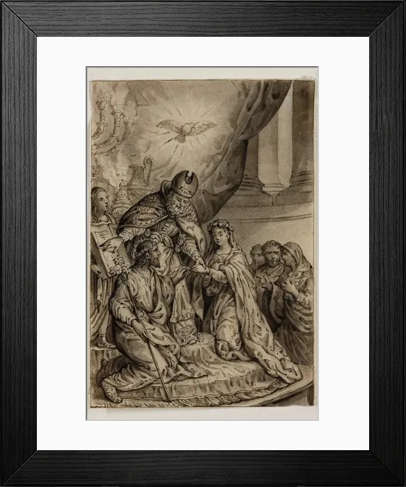 Framed Print : Marriage of the Virgin, early 19th century. Creator: Alexandre Joseph Desenne Framed Print : Marriage of the Virgin, early 19th century. Creator: Alexandre Joseph Desenne