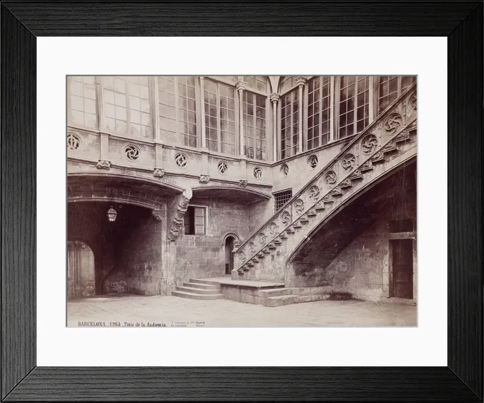 Framed Print : Patio of the Audiencia, Barcelona, c1885. Creator: Juan Laurent Framed Print : Patio of the Audiencia, Barcelona, c1885. Creator: Juan Laurent