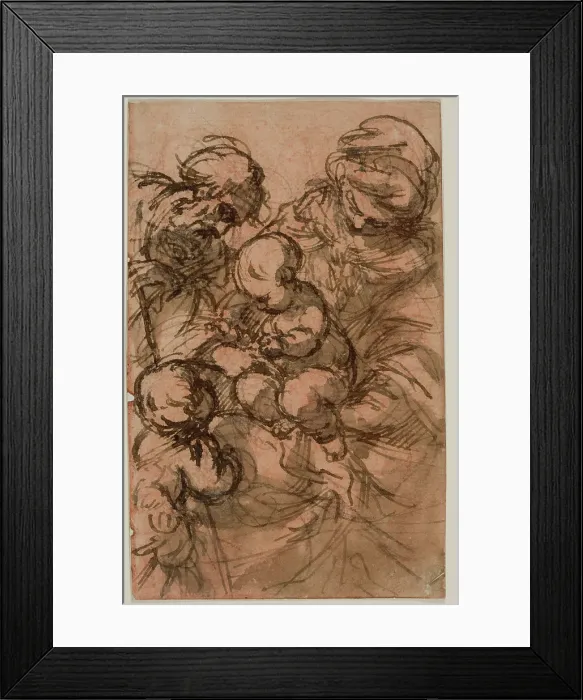 Framed Print : Holy Family with Infant Saint John, between 1754 and 1815. Creator: Carlo Alberto Baratta Framed Print : Holy Family with Infant Saint John, between 1754 and 1815. Creator: Carlo Alberto Baratta