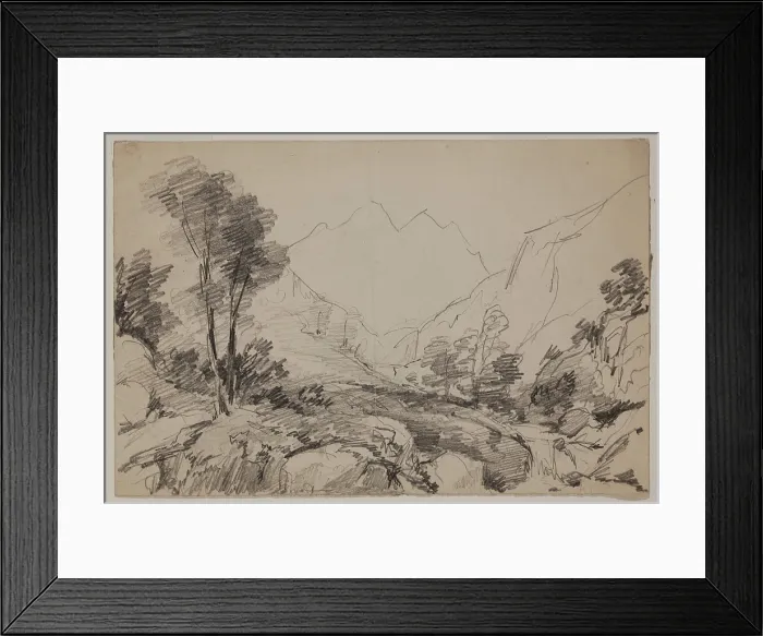 Framed Print : Ravine in the Mountains, 19th century. Creator: John William Casilear Framed Print : Ravine in the Mountains, 19th century. Creator: John William Casilear