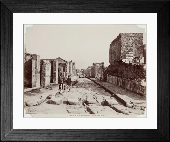 Framed Print : Pompeii - Strada della Fortuna, between 1850 and 1900. Creator: Alinari Framed Print : Pompeii - Strada della Fortuna, between 1850 and 1900. Creator: Alinari